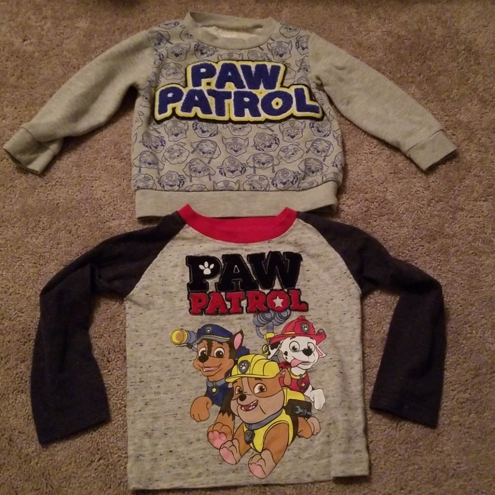 Bundle of Paw Patrol toddler tops